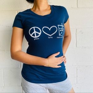No boundaries peace love iced coffee tee